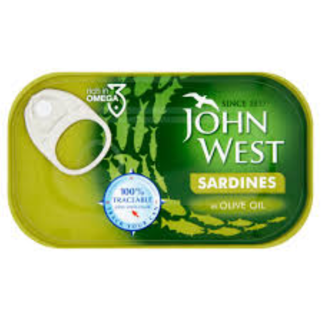 JOHN WEST SARDINE IN OLIVE OIL 120G